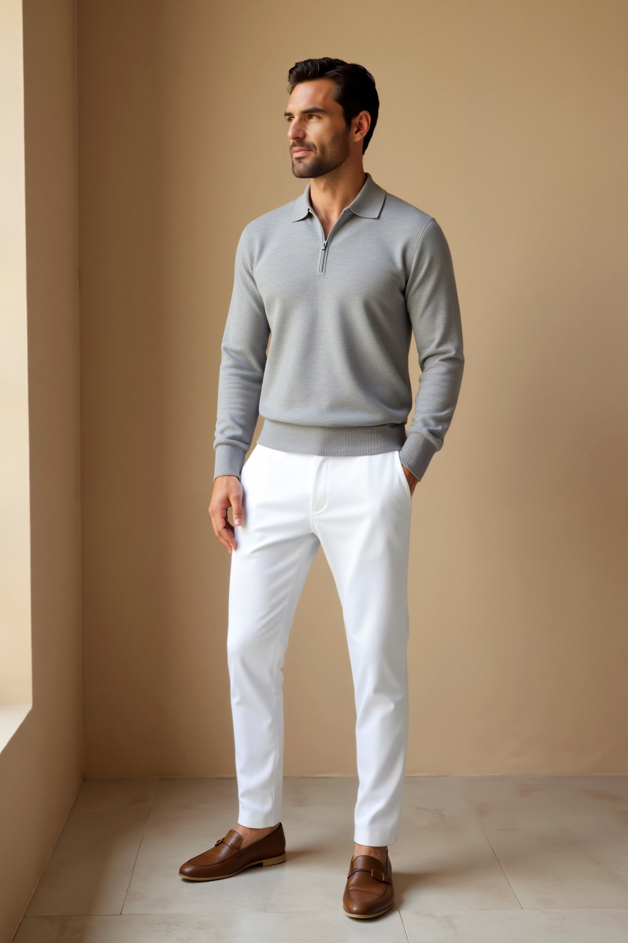 Men's Knit Polo Shirt
