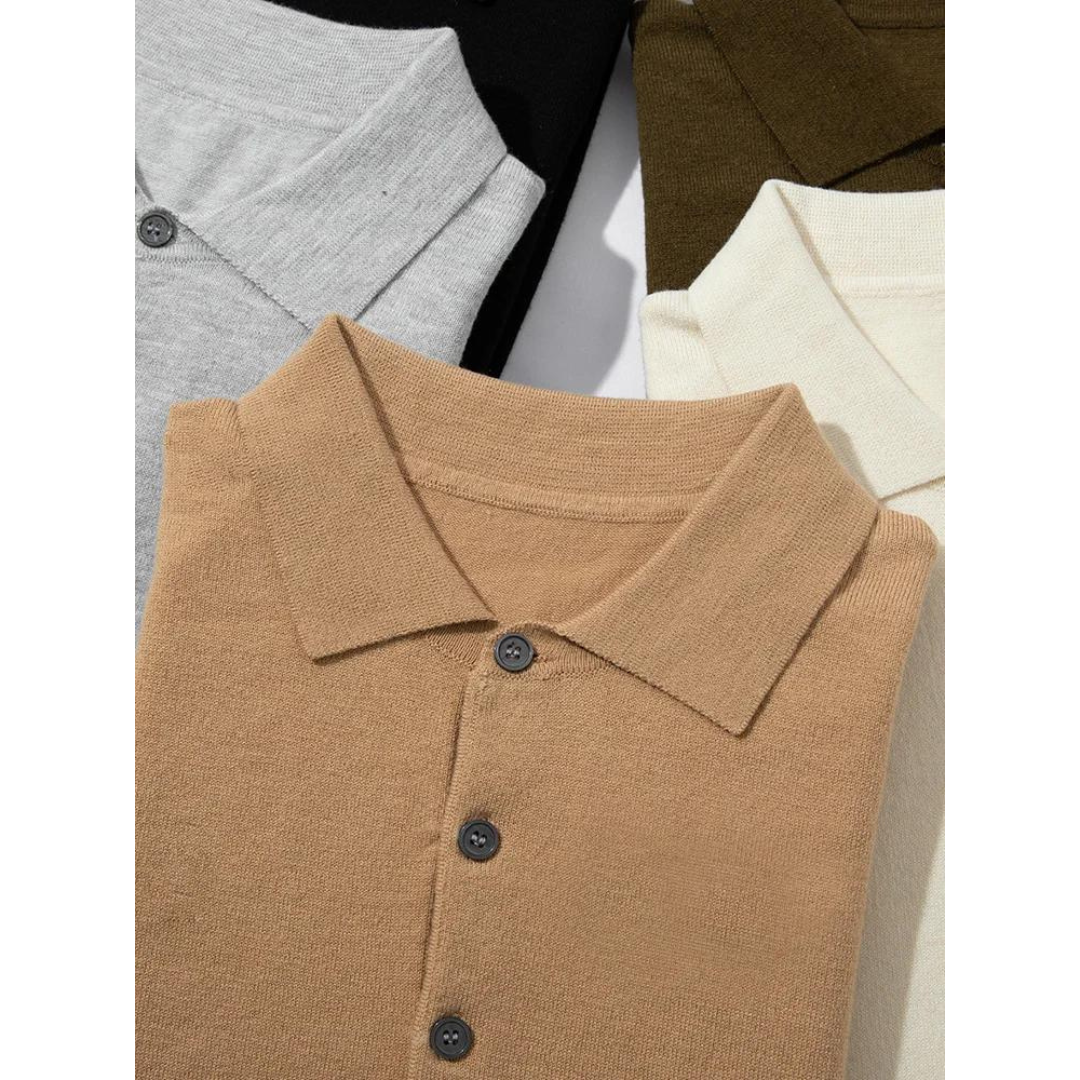 Men's Wool Polo Shirt - Comfortable and Versatile Fashion