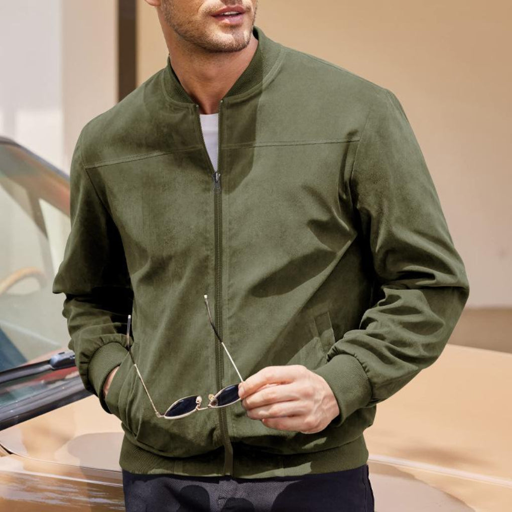 Men's Retro Suede Jacket - Stylish Everyday Coat