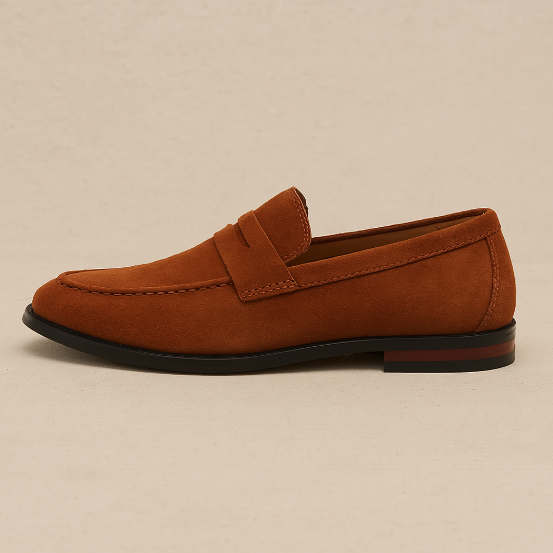 Men's Suede Penny Loafers