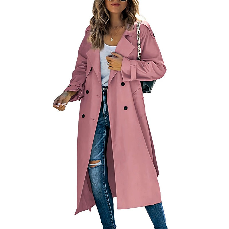 Women's Lightweight Long Trench Coat