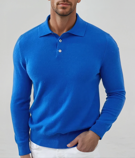 Men's Polo Sweater - Luxurious Comfort and Style