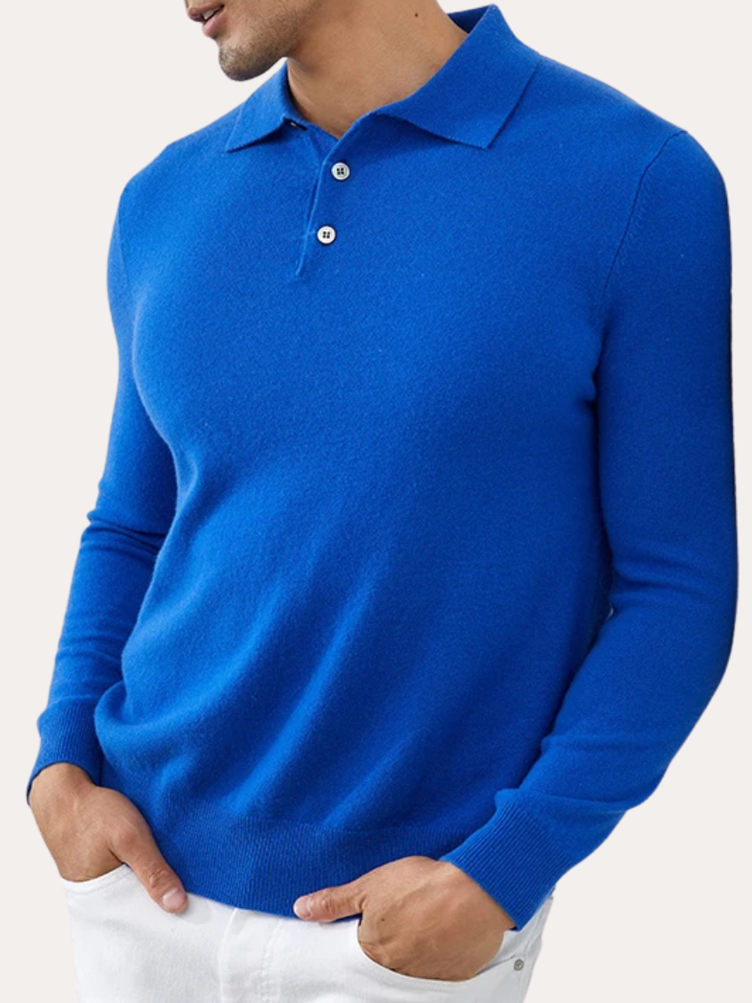 Men's Polo Sweater - Luxurious Comfort and Style