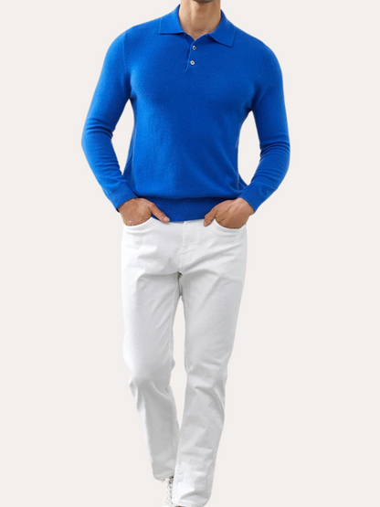 Men's Polo Sweater - Luxurious Comfort and Style