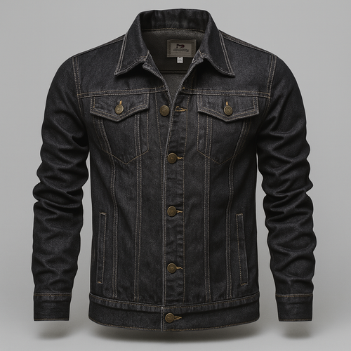 Men's Classic Denim Trucker Jacket for Casual Layering