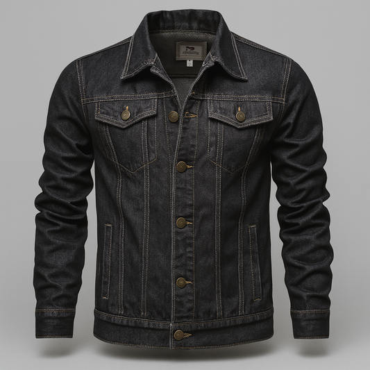 Men's Classic Denim Trucker Jacket for Casual Layering