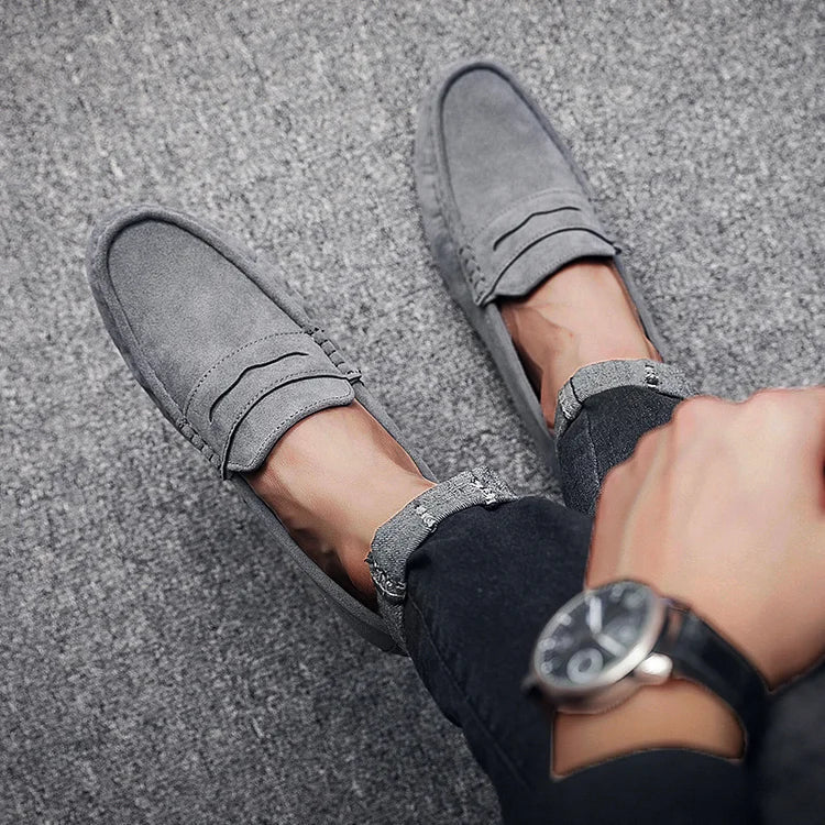 Men's Suede Loafers – Classic Slip-On Loafers