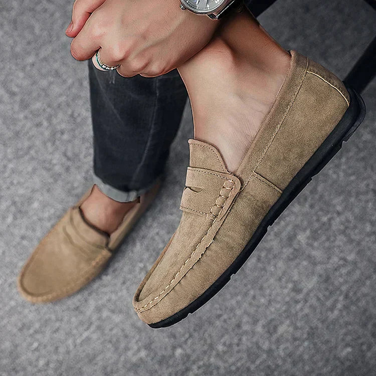 Men's Suede Loafers – Classic Slip-On Loafers