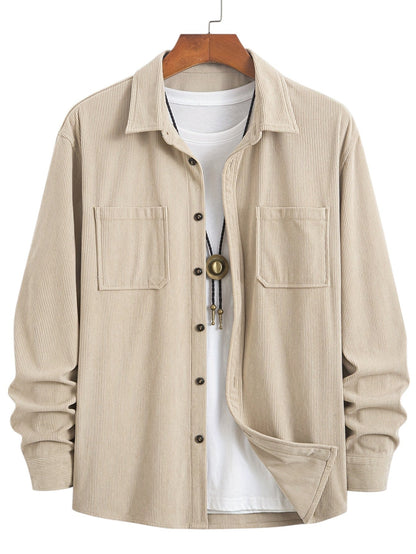 Men's Corduroy Effect Denim Shirt