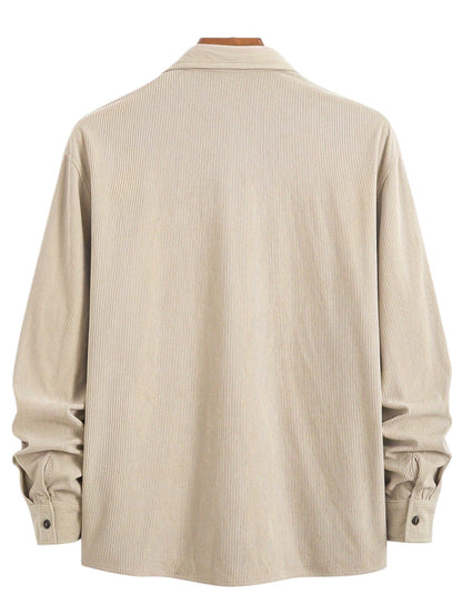 Men's Corduroy Effect Denim Shirt
