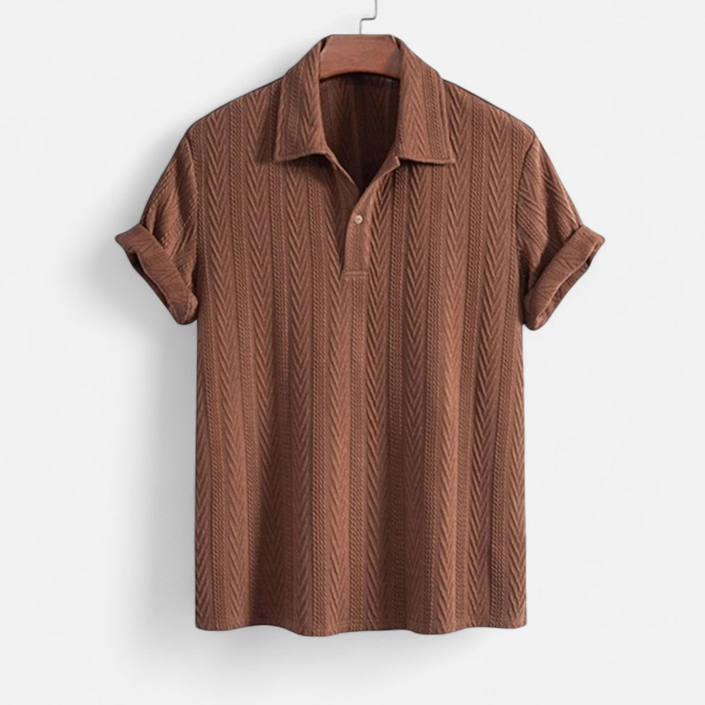 Men's Jacquard Polo Shirt – Casual Golf Style