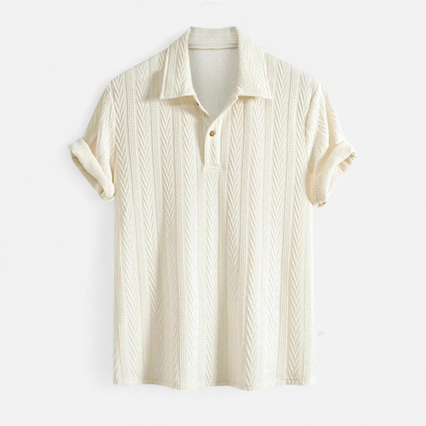 Men's Jacquard Polo Shirt – Casual Golf Style