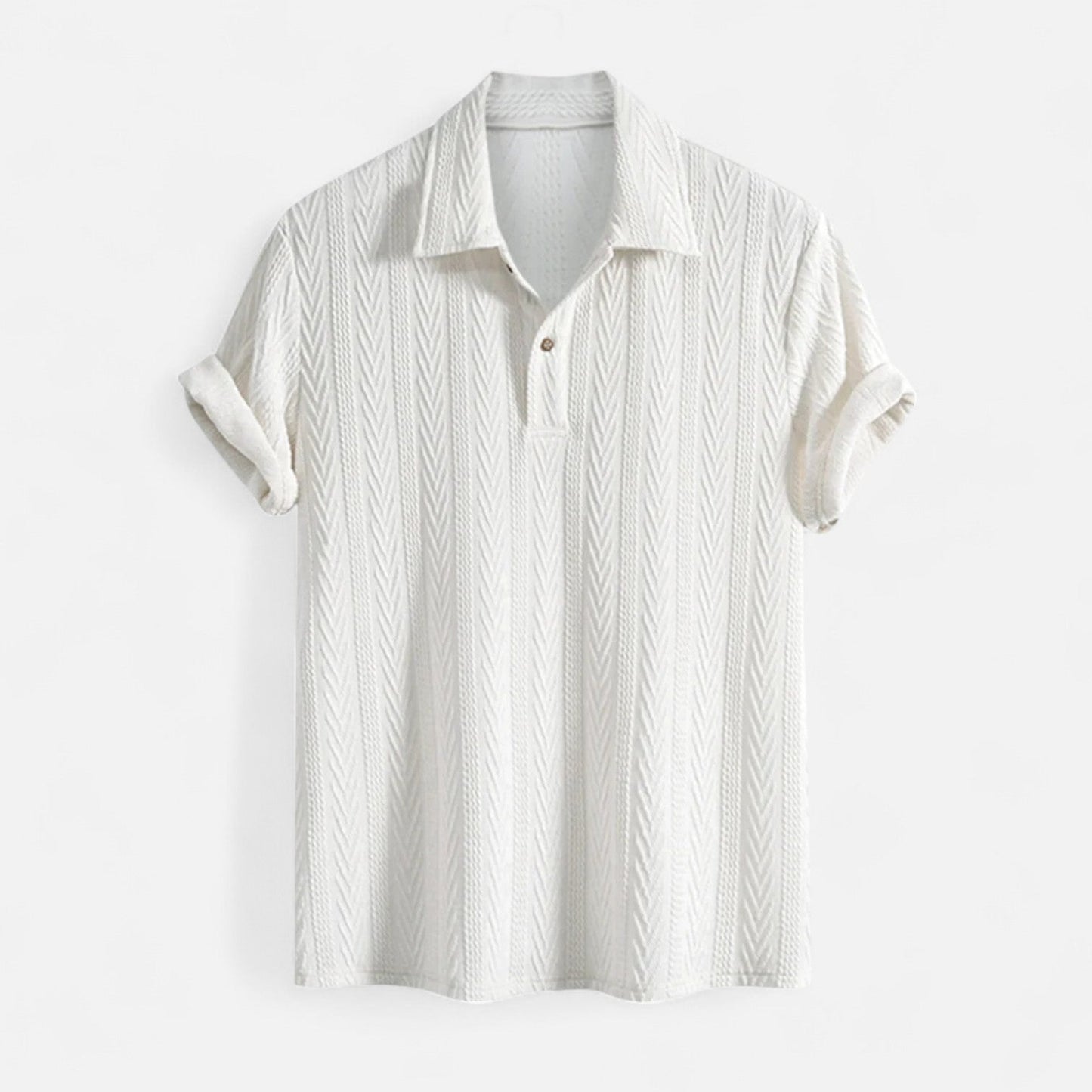 Men's Jacquard Polo Shirt – Casual Golf Style