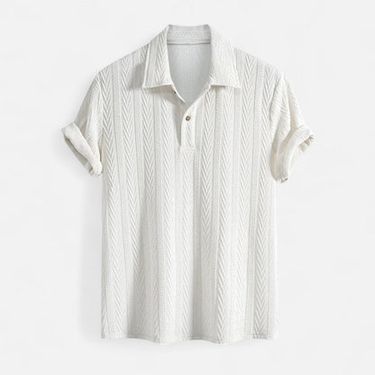 Men's Jacquard Polo Shirt – Casual Golf Style