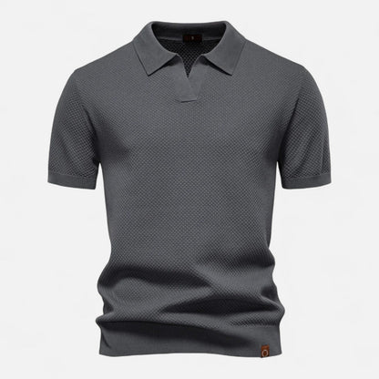 Men's Knit Polo Shirt – Breathable Summer Wear