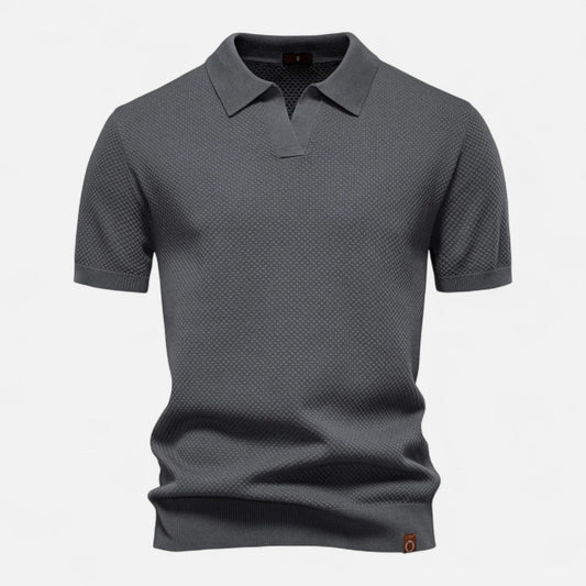 Men's Knit Polo Shirt – Breathable Summer Wear