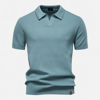 Men's Knit Polo Shirt – Breathable Summer Wear