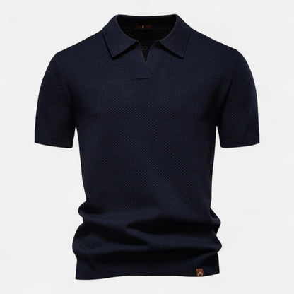 Men's Knit Polo Shirt – Breathable Summer Wear