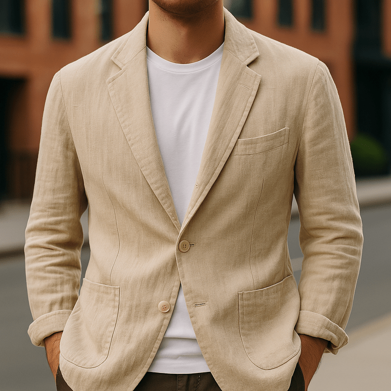 Men's Linen Blazer – Tailored Lightweight Jacket