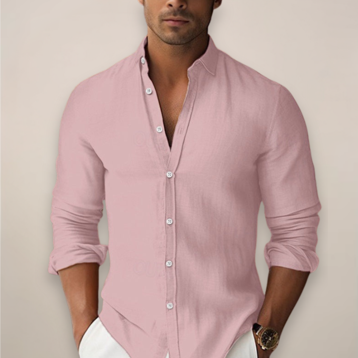 Men's Linen Blend Shirt – Casual Fit