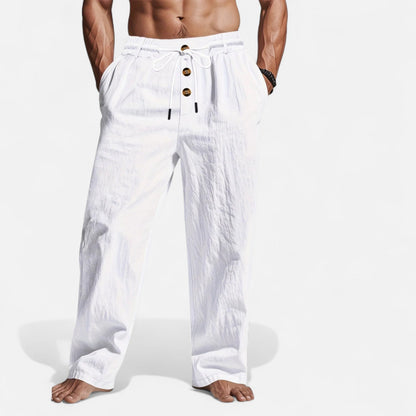 Men's Linen Drawstring Trousers – Summer Comfort Fit