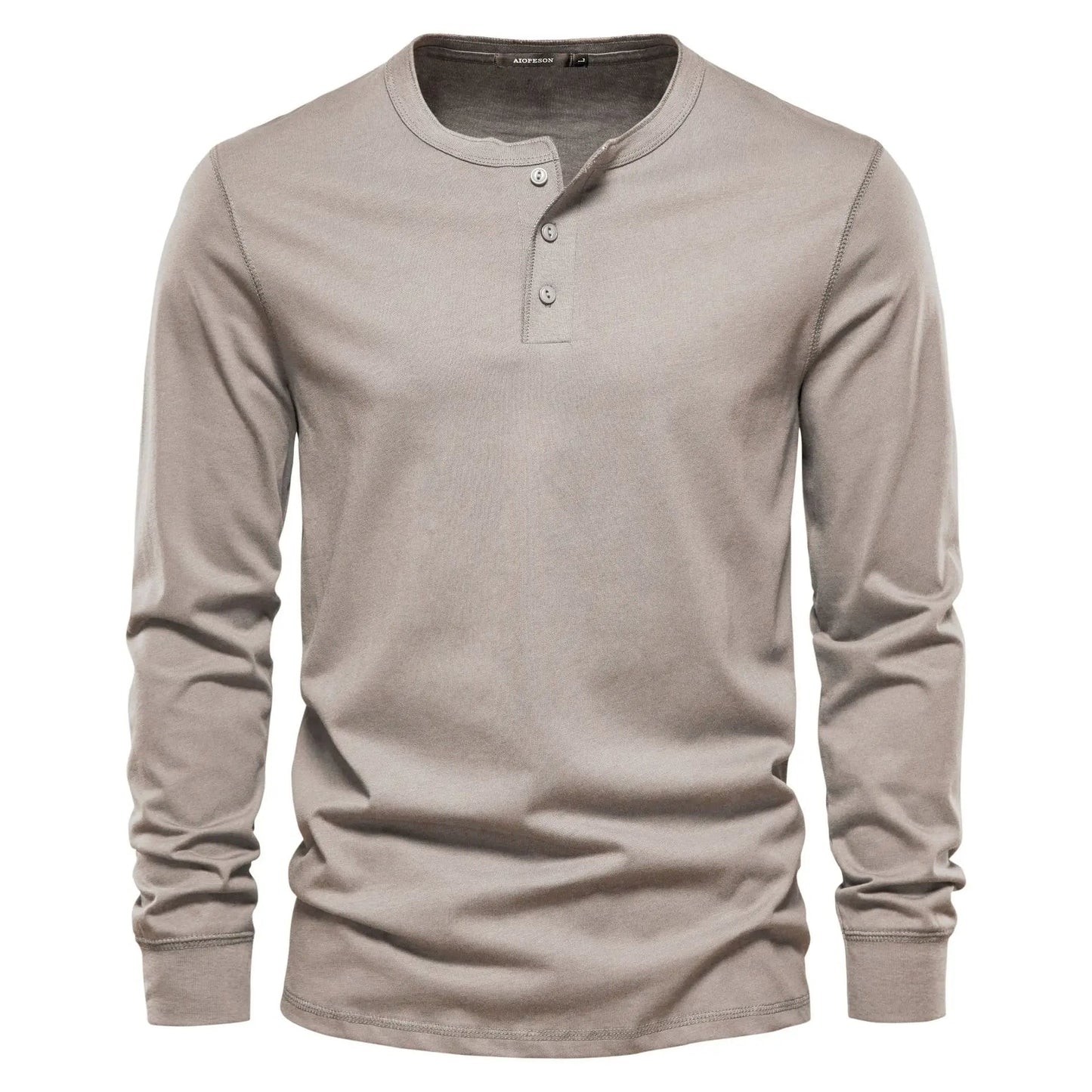 Men's Henley T-Shirt – Long Sleeve Casual Fit