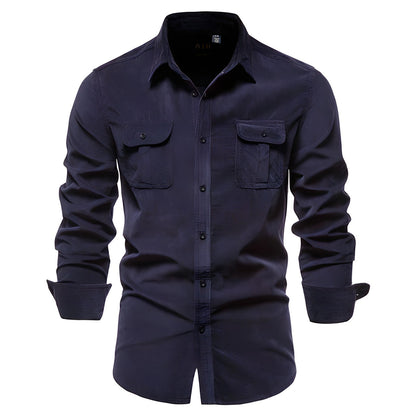 Men's Long Sleeve Polo Shirt - Comfortable Everyday Wear