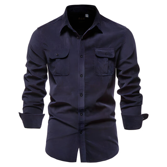 Men's Long Sleeve Polo Shirt - Comfortable Everyday Wear