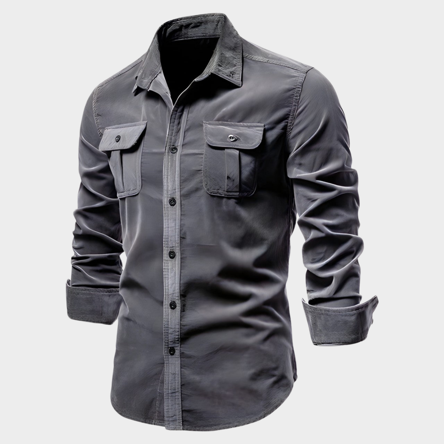 Men's Long Sleeve Polo Shirt - Comfortable Everyday Wear