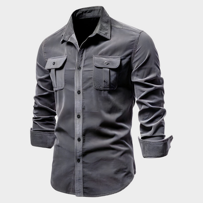 Men's Long Sleeve Polo Shirt - Comfortable Everyday Wear