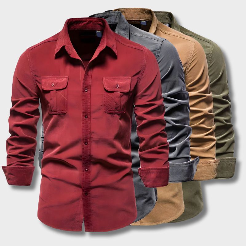 Men's Long Sleeve Polo Shirt - Comfortable Everyday Wear