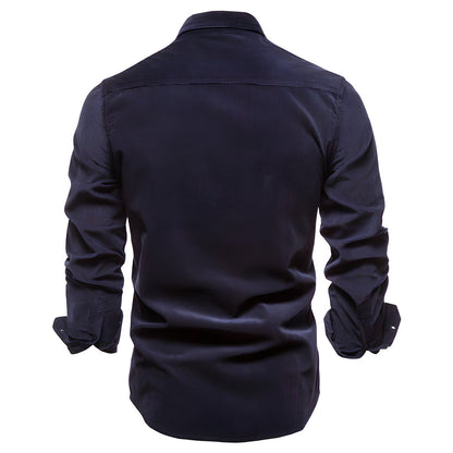 Men's Long Sleeve Polo Shirt - Comfortable Everyday Wear