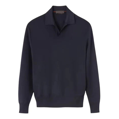 Men's Long Sleeve Polo Shirt - Comfortable Fit for Casual Wear