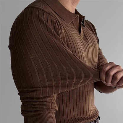 Men's Long Sleeve Polo – Smart Casual Shirt