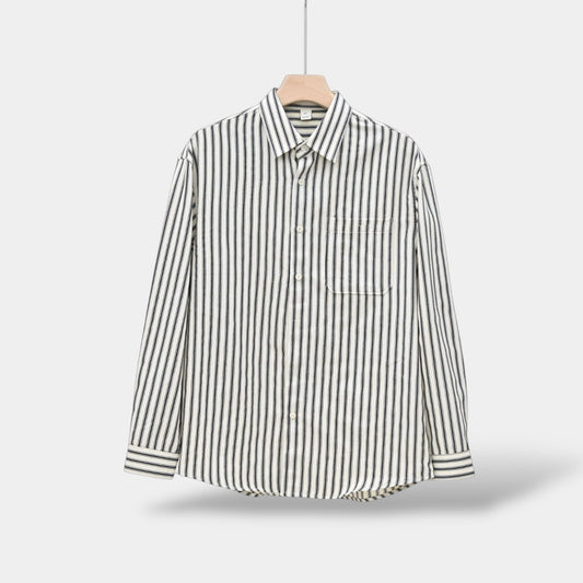 Men's Striped Dress Shirt – Long Sleeve Formal Fit