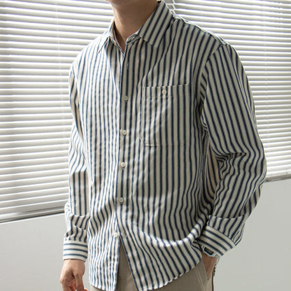 Men's Striped Dress Shirt – Long Sleeve Formal Fit