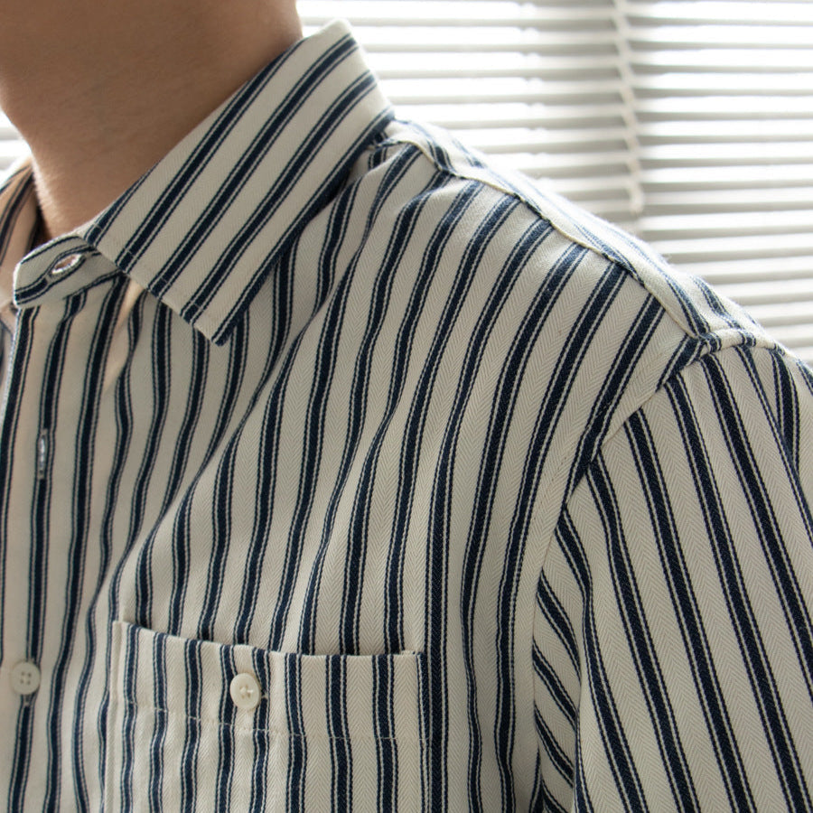 Men's Striped Dress Shirt – Long Sleeve Formal Fit