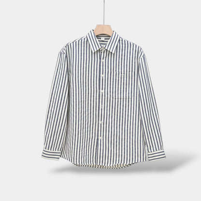 Men's Striped Dress Shirt – Long Sleeve Formal Fit