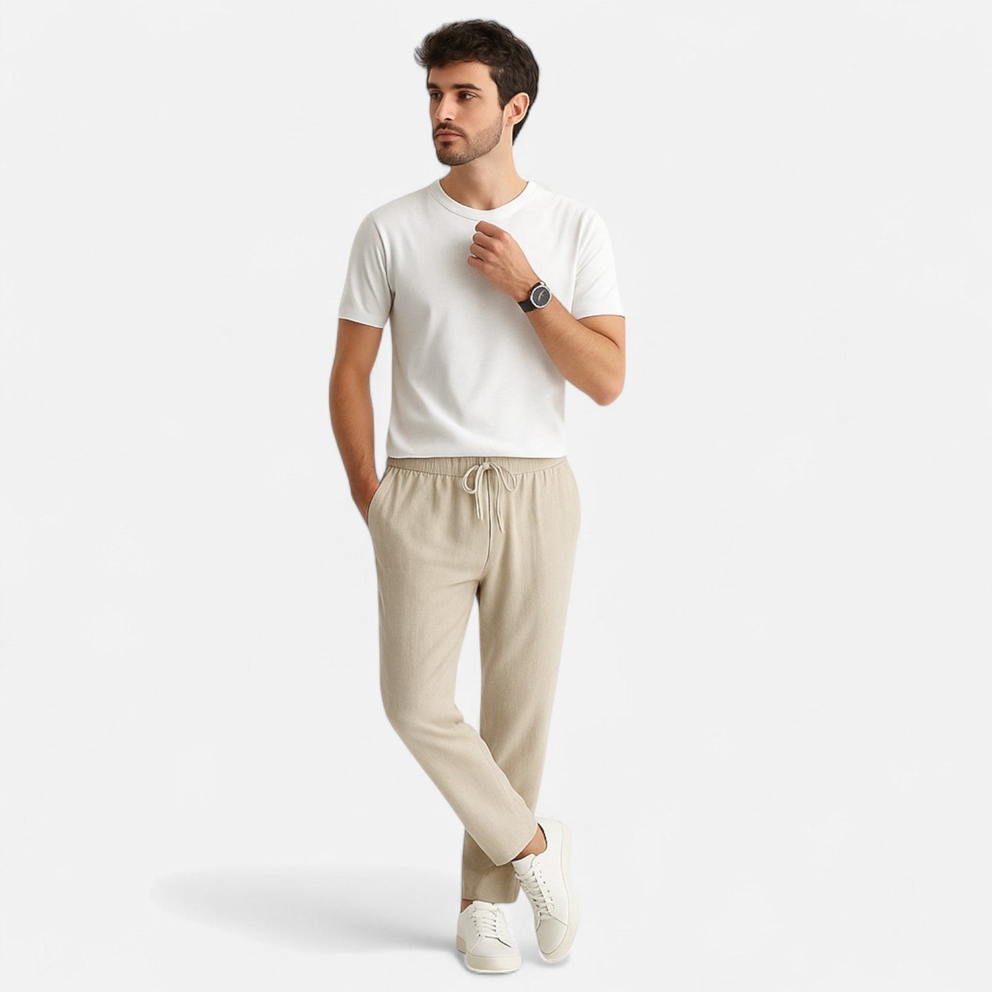 Men's Linen Trousers – Loose Fit Summer Comfort