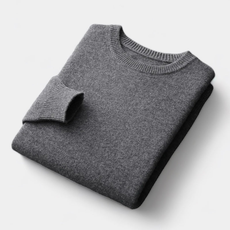 Men's Wool Sweater – Crew Neck Winter Knit