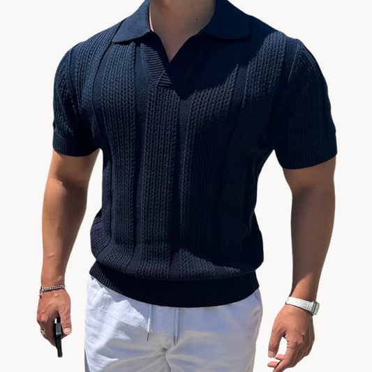 Men's Open Collar Mesh Shirt