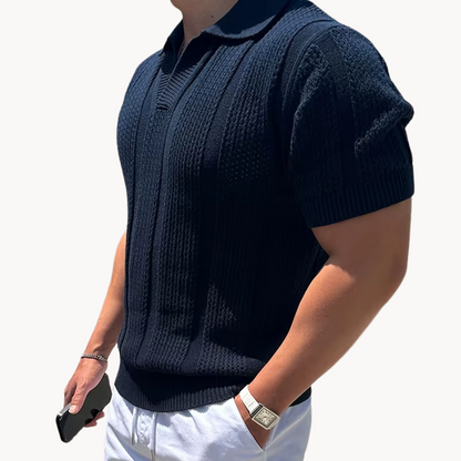 Men's Open Collar Mesh Shirt