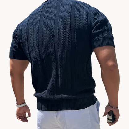 Men's Open Collar Mesh Shirt