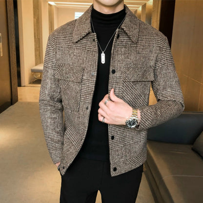 Men's Casual Patchwork Coat