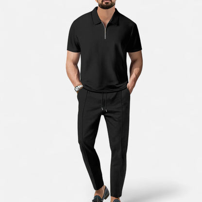 Men's Polo & Trouser Set – Smart Casual Outfit