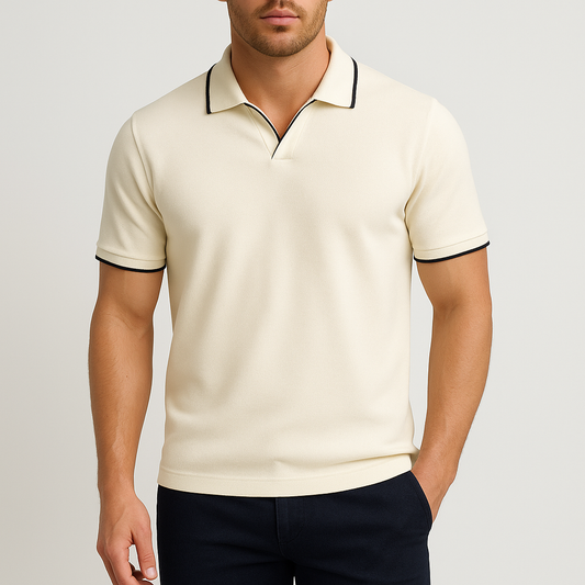 Men's Contrast Polo Shirt – Smart Casual Summer Style