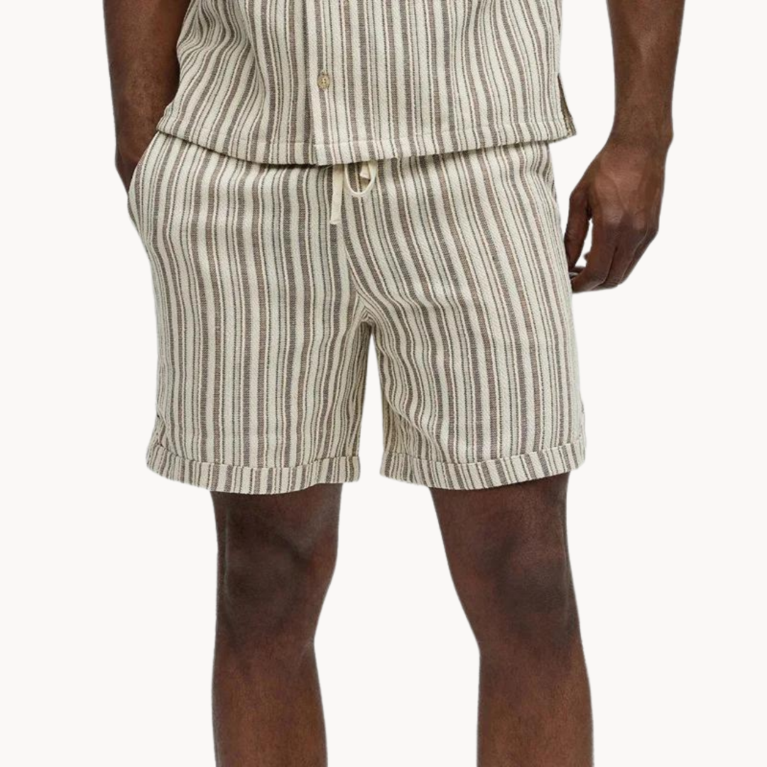 Men's Retro-Inspired Polo and Short Set