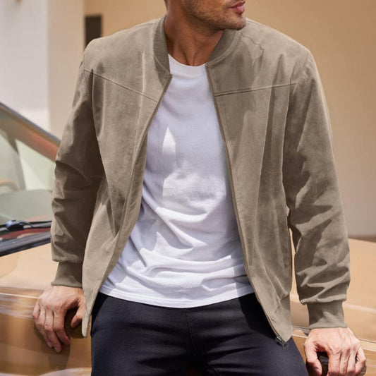 Men's Retro Suede Jacket - Stylish Everyday Coat