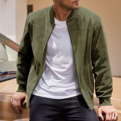Men's Retro Suede Jacket - Stylish Everyday Coat