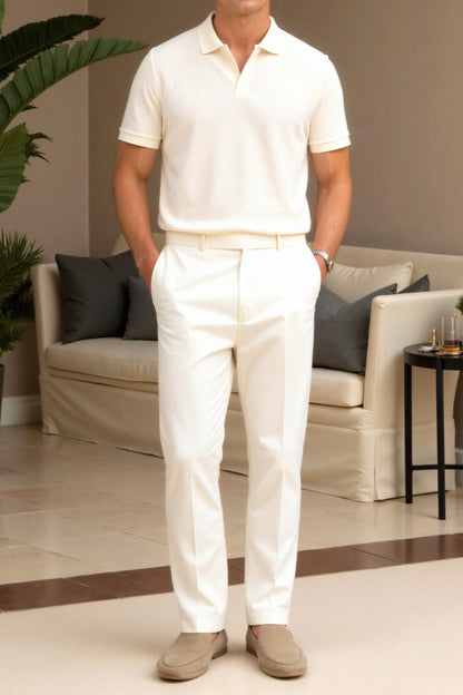 Men's Short Sleeve V-Neck Polo Shirt